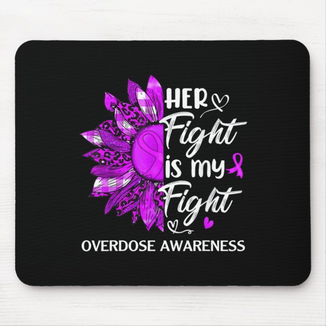 Alfombrilla De Ratón Conciencia: Su lucha es mi flor de leopardo (Frente)