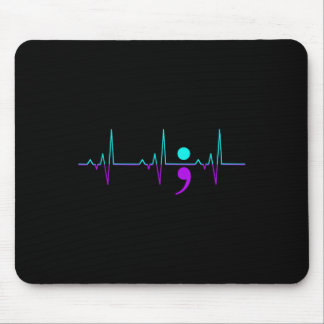 Alfombrilla De Ratón Conciencia suicida Heartbeat Soporte Cinta Feliz G