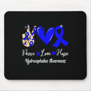 Alfombrilla De Ratón Concienciación Paz Amor Esperanza Cinta Azul