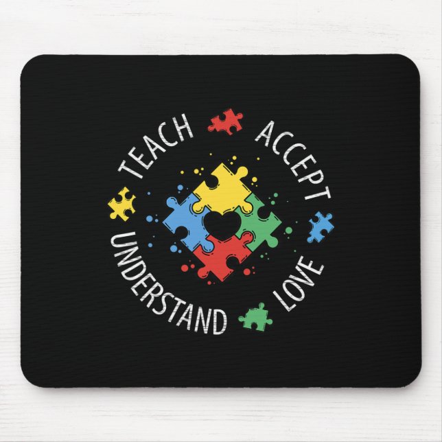 Alfombrilla De Ratón Concienciación sobre autismo Enseñanza de profesor (Frente)