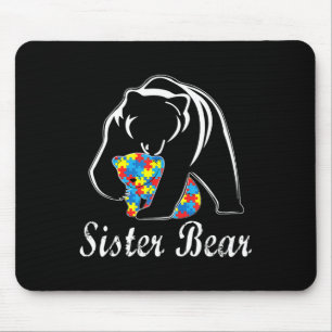 Alfombrilla De Ratón Concienciación sobre autismo Hermana Bear Support