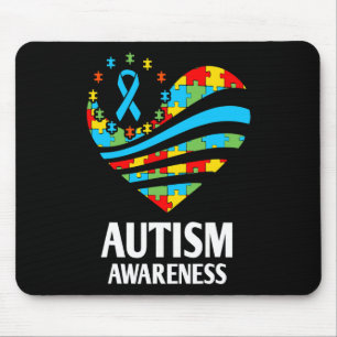 Alfombrilla De Ratón Concienciación sobre autismo Mujeres apoyo corazón