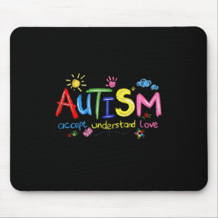 Alfombrilla De Ratón Concienciación sobre el autismo de pincel Acepta C