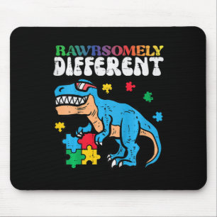 Alfombrilla De Ratón Concienciación sobre el autismo infantil Dino Rawr