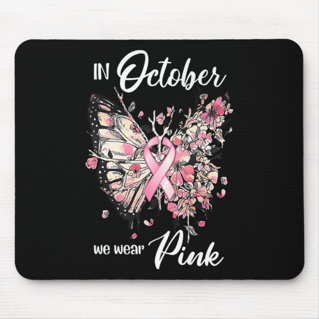 Alfombrilla De Ratón Concienciación Sobre El Cáncer De Mama En Octubre  (Frente)