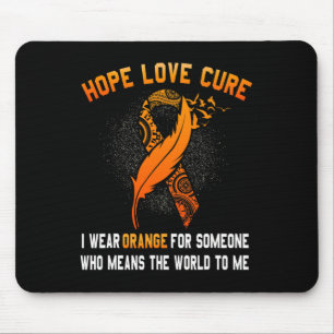 Alfombrilla De Ratón Concienciación sobre el cáncer Naranja Ribbon: reg