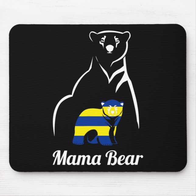 Alfombrilla De Ratón Concienciación sobre el síndrome de Down Mama Bear (Frente)