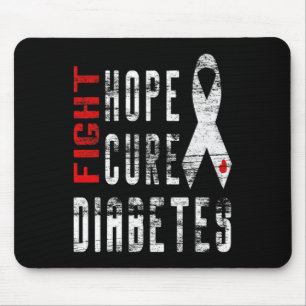 Alfombrilla De Ratón Concienciación sobre la diabetes de tipo 1: curar