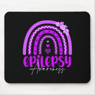 Alfombrilla De Ratón Concienciación sobre la epilepsia-arcoíris Púrpura