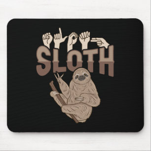 Alfombrilla De Ratón Concienciación sobre la pérdida auditiva Ily Sloth