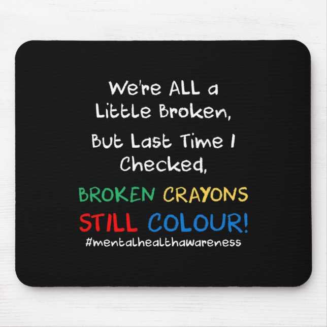 Alfombrilla De Ratón Concienciación sobre la salud mental Ayuda para la (Frente)