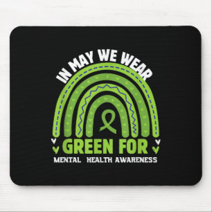 Alfombrilla De Ratón Concienciación sobre la salud mental Cinta verde