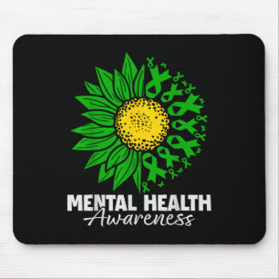 Alfombrilla De Ratón Concienciación sobre la salud mental Cinta verde g
