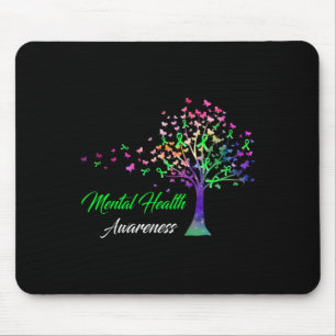 Alfombrilla De Ratón Concienciación sobre la salud mental de la cinta