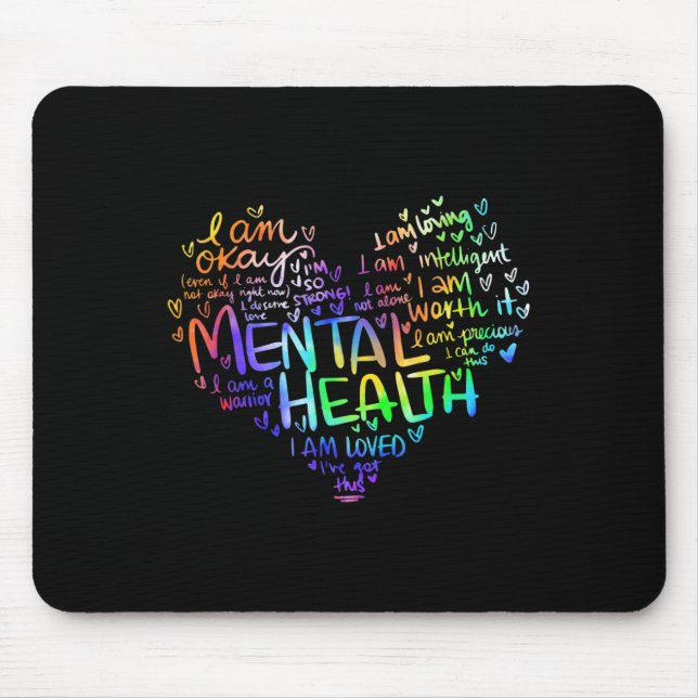 Alfombrilla De Ratón Concienciación sobre la salud mental Regalos de de (Frente)