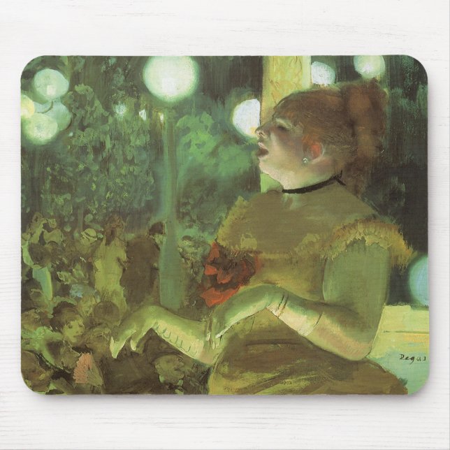 Alfombrilla De Ratón Concierto de cafetería de Edgar Degas, Bella Artes (Frente)