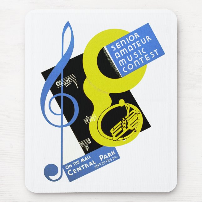 Alfombrilla De Ratón Concurso de música para adultos mayores (Frente)
