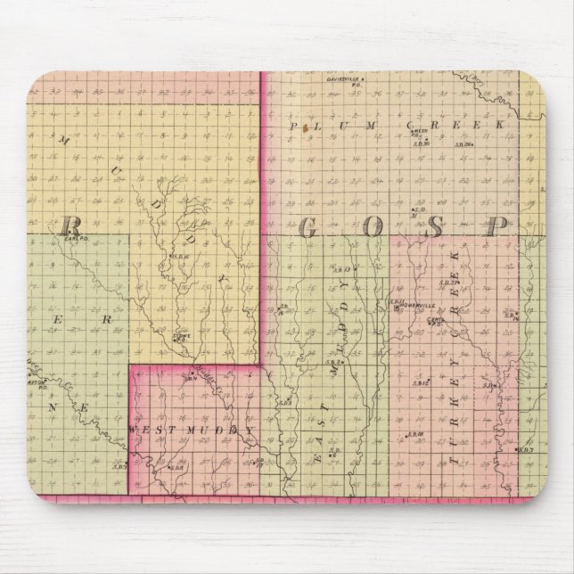 Alfombrilla De Ratón Condado de Cuming, Nebraska (Frente)