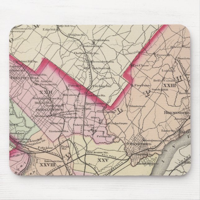 Alfombrilla De Ratón Condado de Filadelfia, ciudad (Frente)