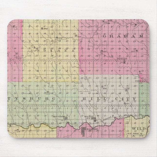 Alfombrilla De Ratón Condado de Graham, Kansas (Frente)