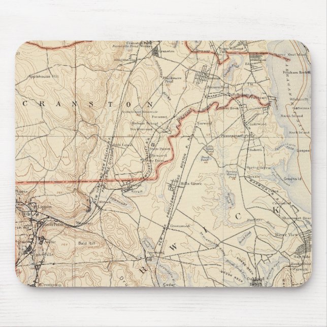 Alfombrilla De Ratón Condado de Kent, Isla Rhode (Frente)