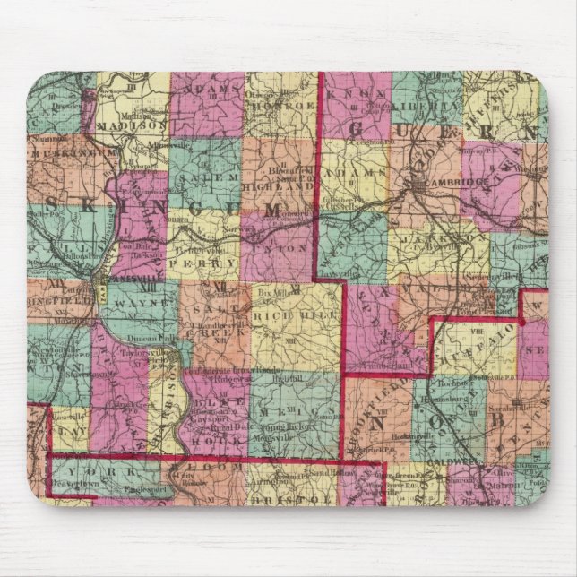 Alfombrilla De Ratón Condados de Ohio (Frente)