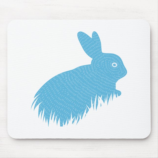 Alfombrilla De Ratón Conejito azul (Frente)