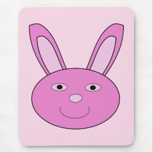 Alfombrilla De Ratón Conejito Cara de Niña Rosa Lindo Pascua de Resurre