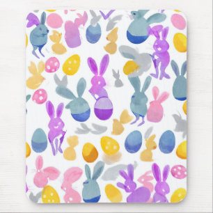 Alfombrilla De Ratón conejito con huevos de Pascua