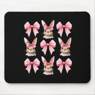 Alfombrilla De Ratón Conejito de Pascua con Coquette Bow Easter Day Gir