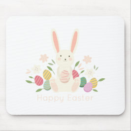 Alfombrilla De Ratón Conejito de pascua floral simple el | Mousepad