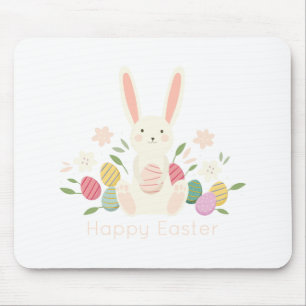 Alfombrilla De Ratón Conejito de pascua floral simple el Mousepad