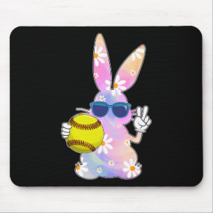 Alfombrilla De Ratón Conejito de Pascua Suave Groovy Cute Día de Pascua