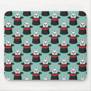 Alfombrilla De Ratón Conejito en el patrón Gorra del asistente