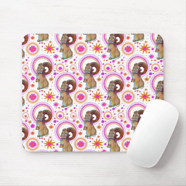 Alfombrilla De Ratón Conejito Espumoso En Naranja Y Pin (Con ratón)