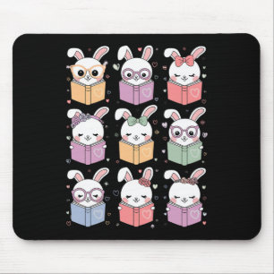Alfombrilla De Ratón Conejito Lindo Leyendo Un Libro Pascua Conejo Maes
