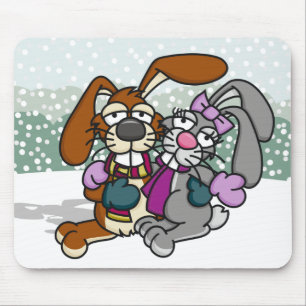 Alfombrilla De Ratón Conejitos Mousepad del amor