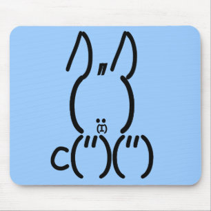 Alfombrilla De Ratón Conejo ASCII