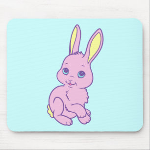 Alfombrilla De Ratón Conejo Bunny de dibujos animados lindo Kawaii