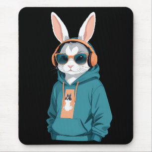 Alfombrilla De Ratón Conejo con Hoodie Funny Personaje Animal De Guay