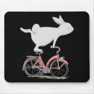 Alfombrilla De Ratón Conejo conejo conejo en bicicleta