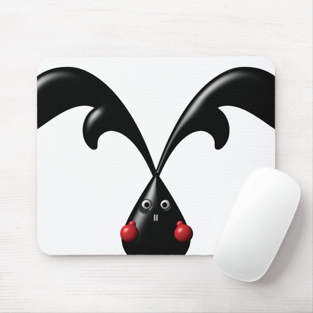 Alfombrilla De Ratón Conejo de bóxer de conejo duro (Con ratón)