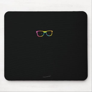 Alfombrilla De Ratón Conejo de gafas de centeno de hipster con mango su