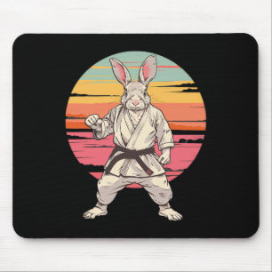 Alfombrilla De Ratón Conejo de Judo Bunny Naturaleza Kickboxing Taekwon