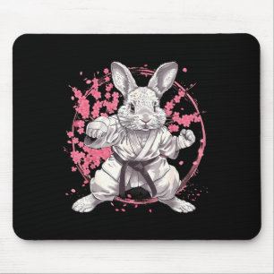 Alfombrilla De Ratón Conejo de Kickboxing Taekwondo Karate MMA