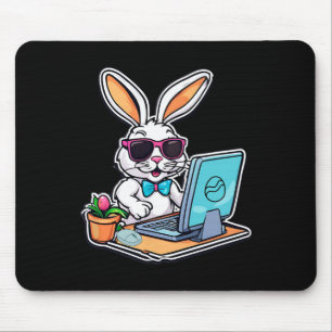 Alfombrilla De Ratón Conejo de Pascua Amantes de los Videojuegos de Ord