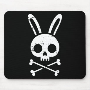 Alfombrilla De Ratón Conejo de Pascua Calavera Cruz Huesos Conejo Gótic