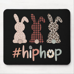 Alfombrilla De Ratón Conejo de Pascua de Hip Hop Primavera Lindo