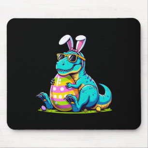 Alfombrilla De Ratón Conejo de Pascua de huevo de dinosaurio Feliz East
