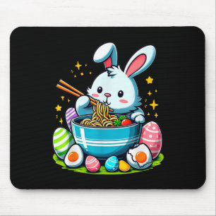 Alfombrilla De Ratón Conejo de Pascua Ramen Kawaii Mujeres Japonesas de